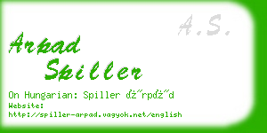 arpad spiller business card